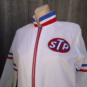 NOS Vintage STP Oil Zip Up Slicker Jacket Nylon S